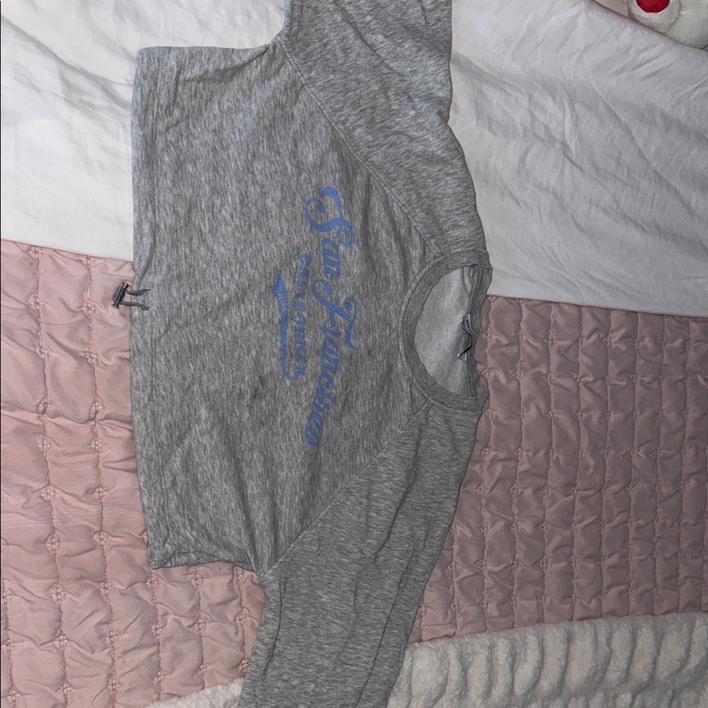 Bershka Light Gray Textured Top